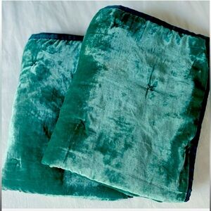 Rare opal house set of two teal standard sized pillow shams